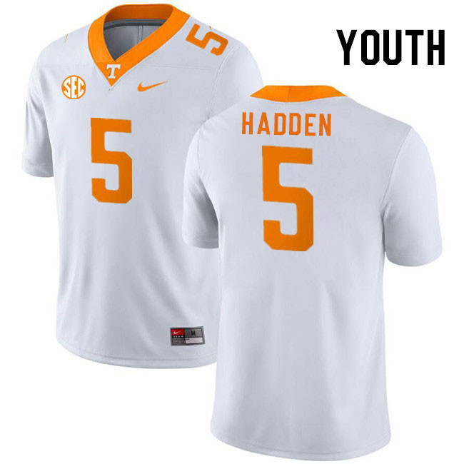 Youth #5 Kamal Hadden Tennessee Volunteers College Football Jerseys Stitched Sale-White